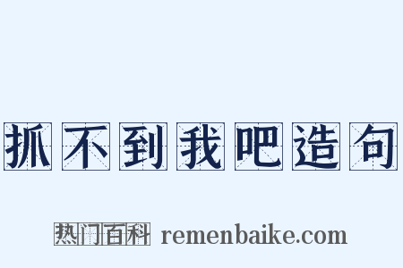 抓不到我吧造句是什么意思的图片
